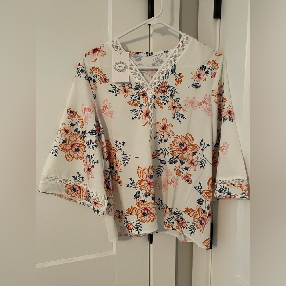 Camisa brand wide arm dress shirt cute